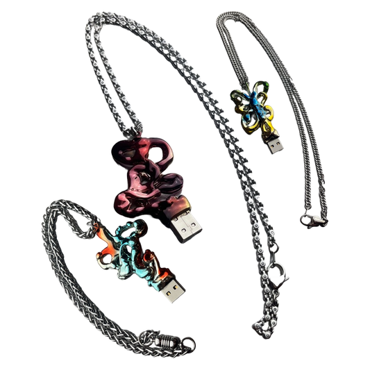 USB Necklaces by Melted Potato