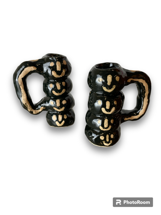 Happy Sad Candleholders (Goth Edition)