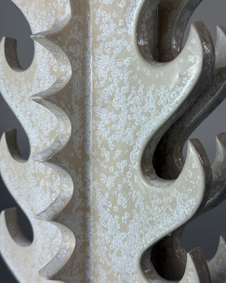 Frosty Flame Vase with Spikes