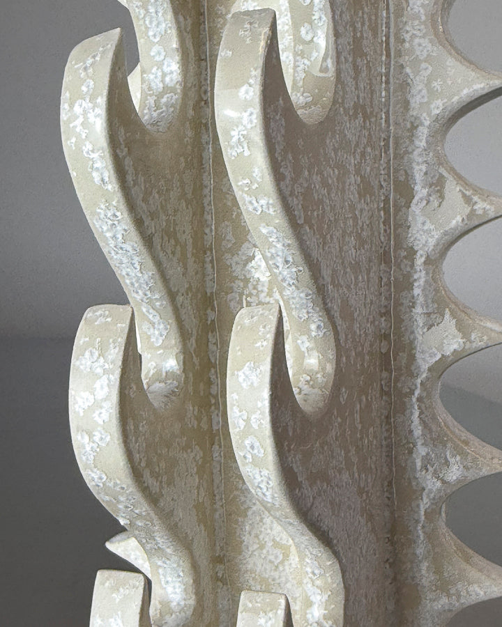 Frosty Flame Vase with Spikes