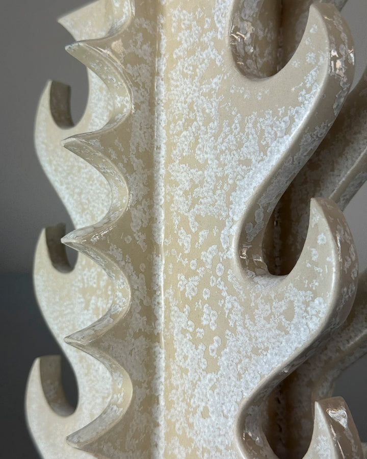 Frosty Flame Vase with Spikes