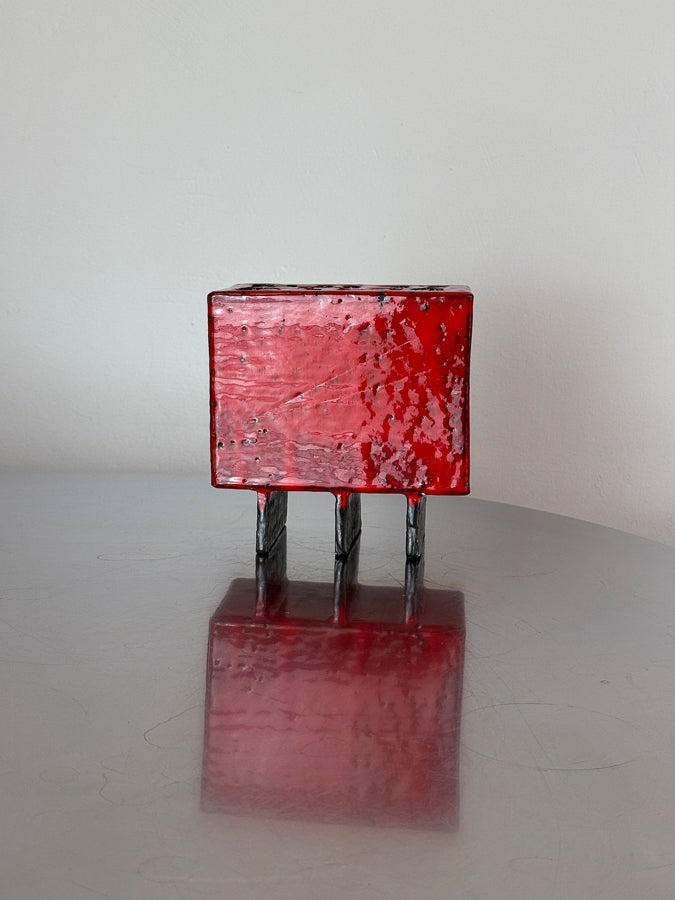 Red Ikebana Vase