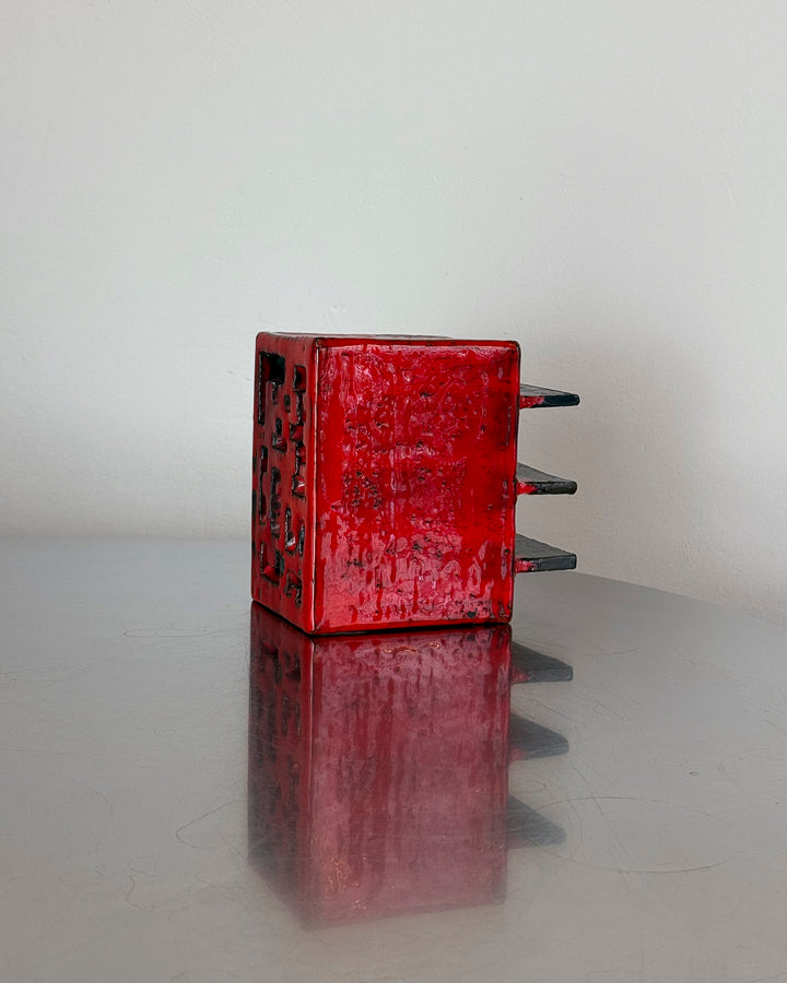 Red Ikebana Vase