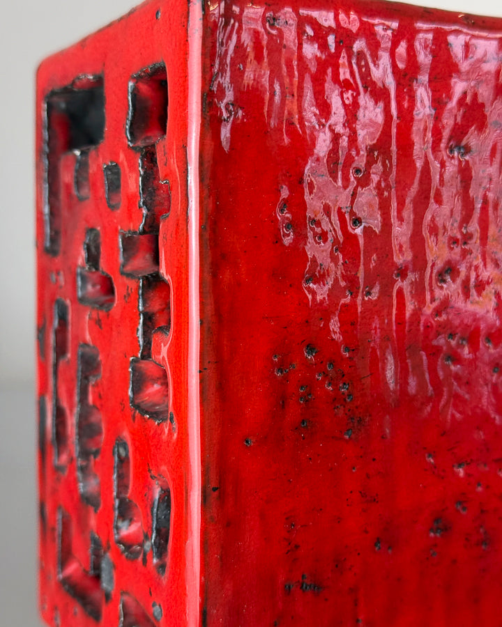 Red Ikebana Vase