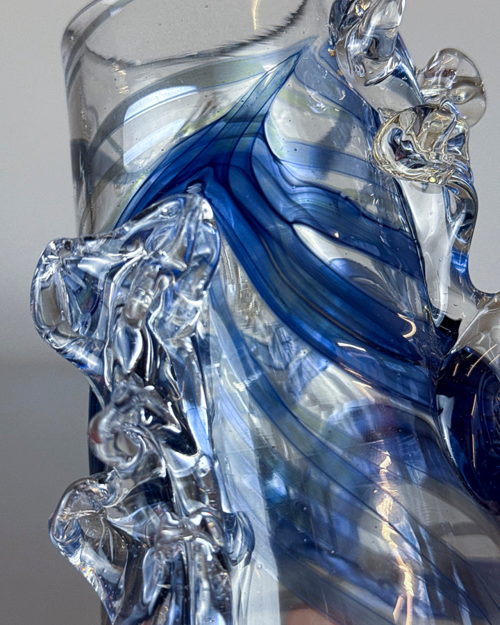 Handblown Glass Vase (16H)