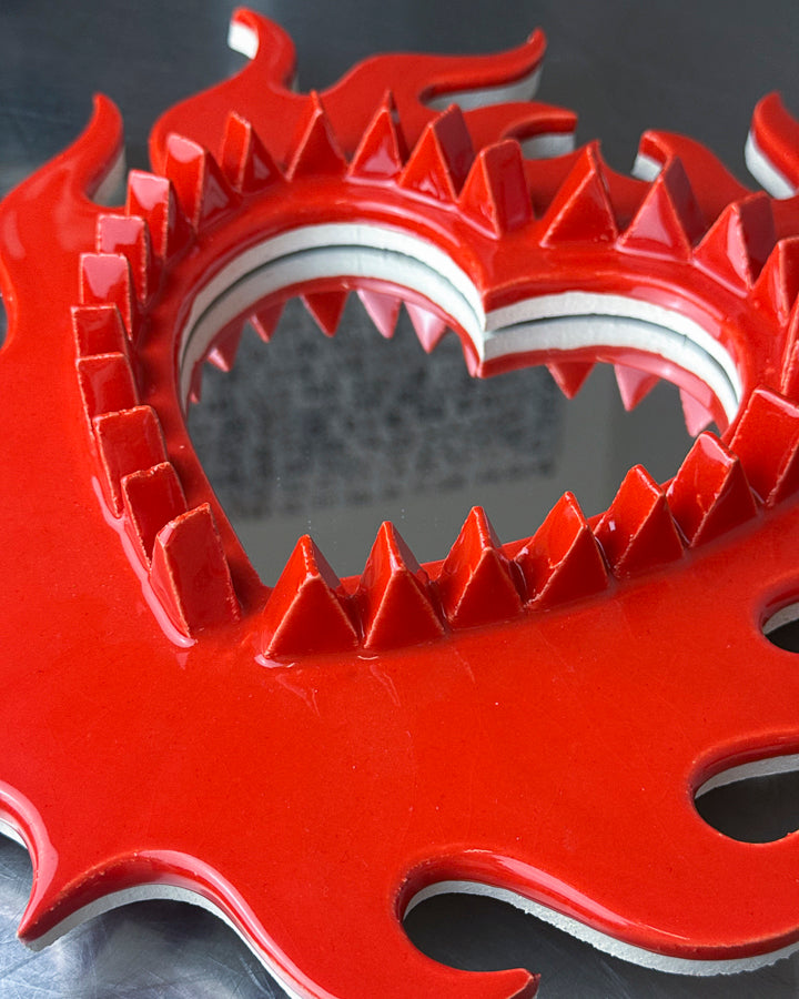 Ceramic Flame Heart Mirror