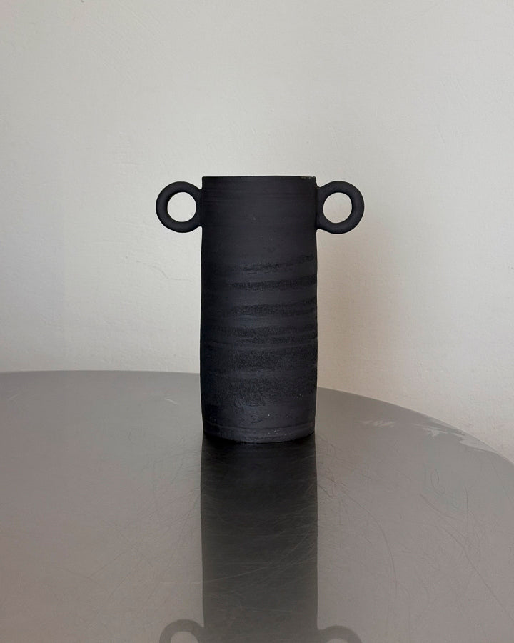 Black Ring Vase