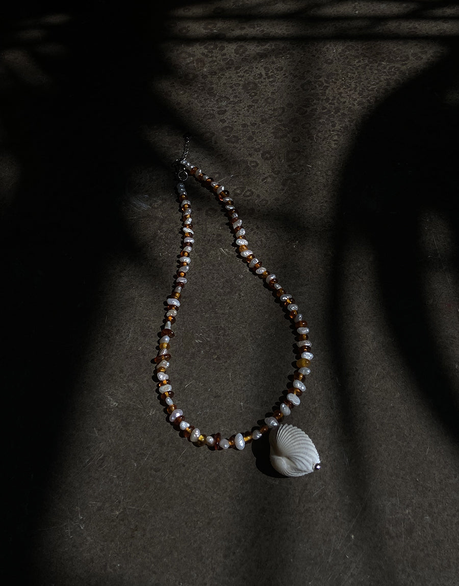 Amber & Shell Necklace