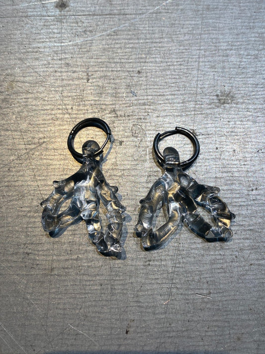 M Earrings by Pia Glassworks