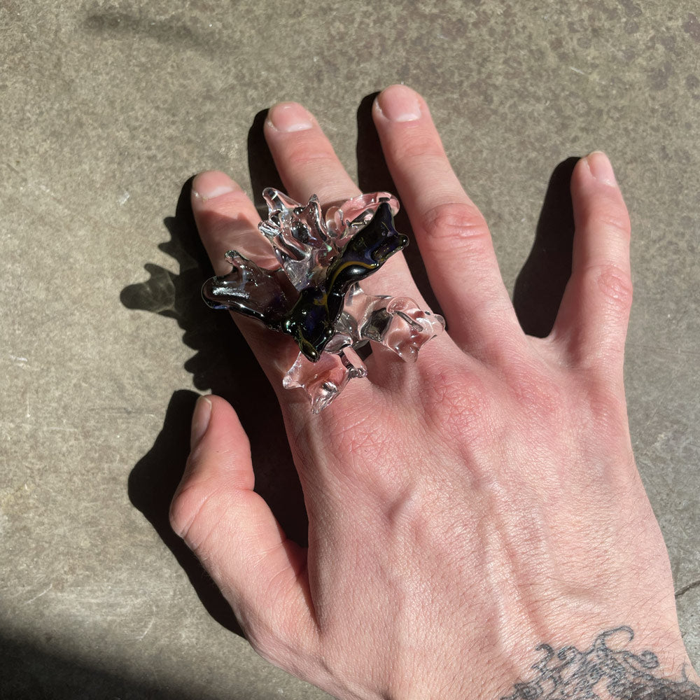 Mutant Flower Rings by Pia Glassworks