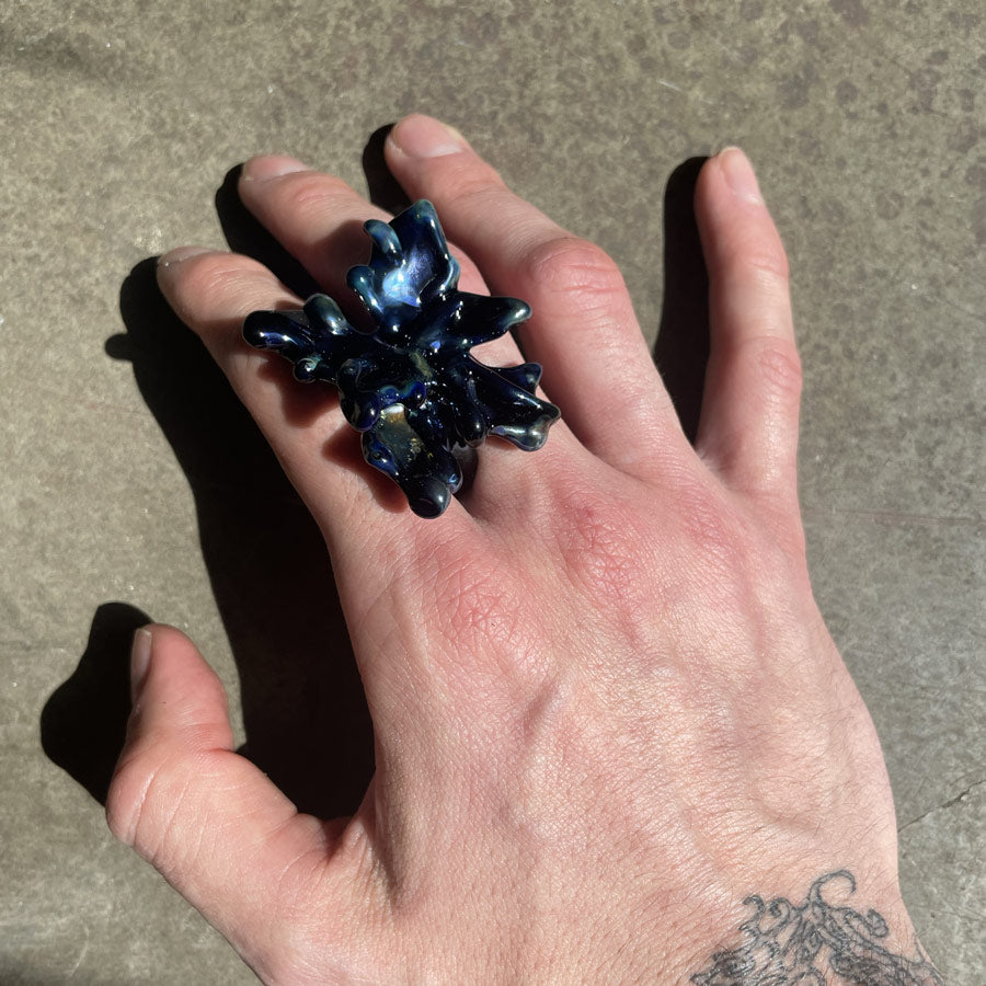 Mutant Flower Rings by Pia Glassworks