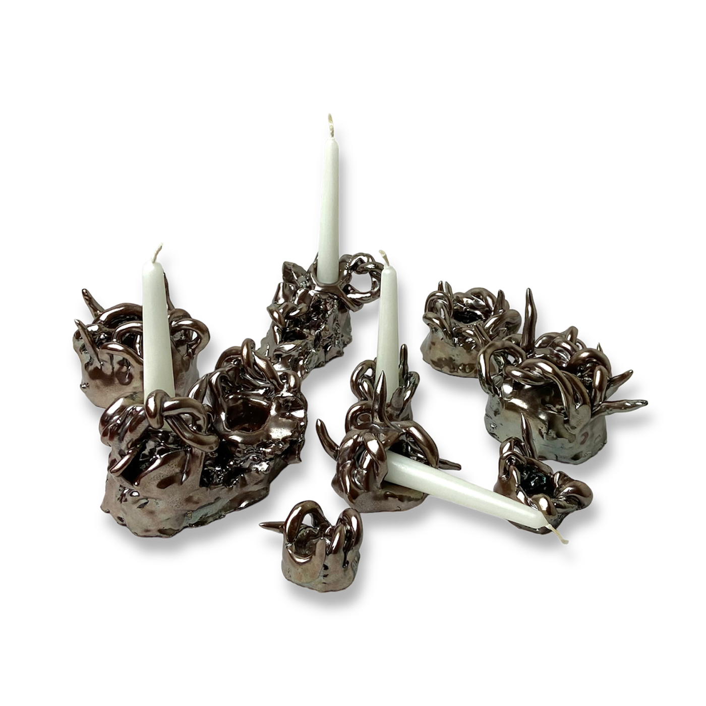 Caesium Glazed Candleholders by Skyhoje